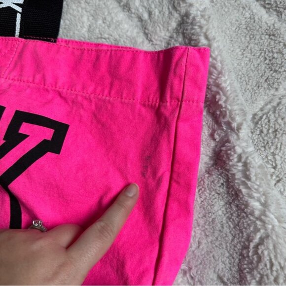 Victoria's Secret PINK | Hot Pink "PINK" Canvas Logo Book Bag - Picture 3 of 8